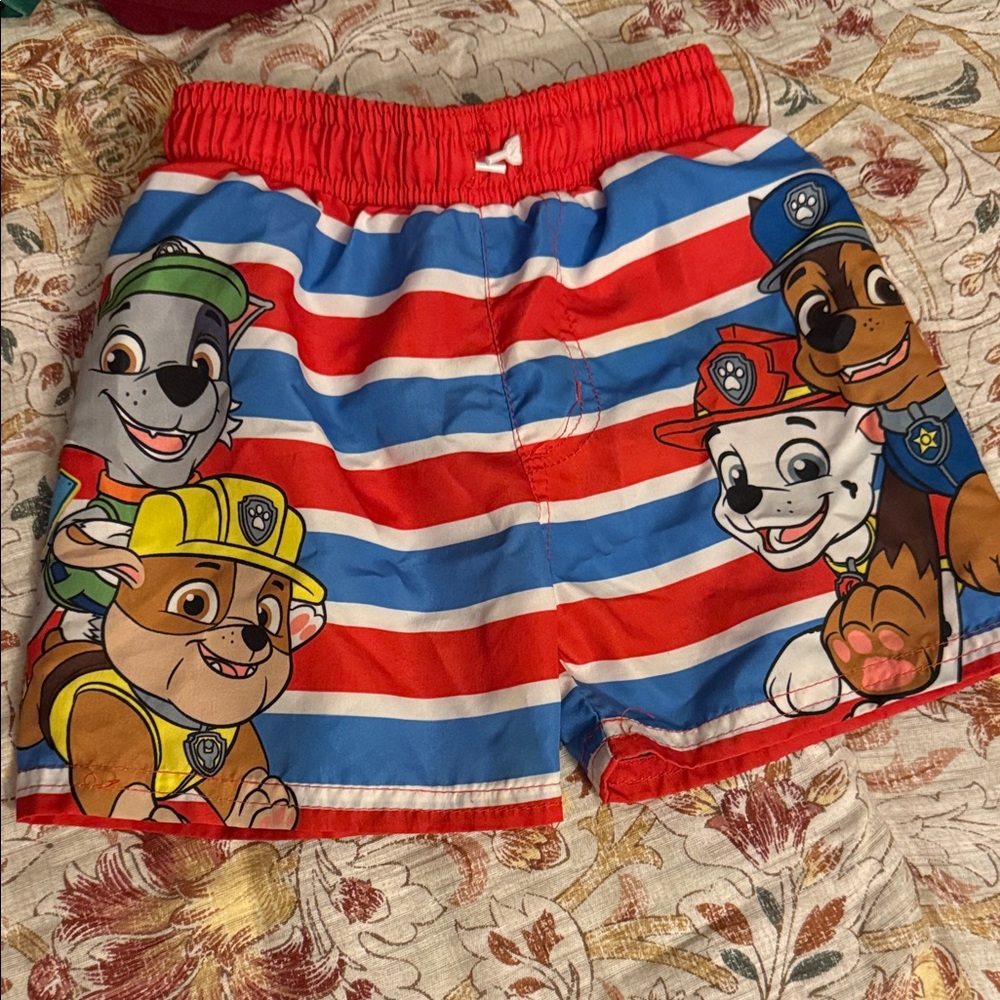 Paw Patrol Kids Shorts - Red, Blue, and White